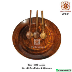Wooden Plates Set 3 Pcs Best Dinnerware Set