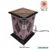 Table Lamp Black Lacquer Nakshi Art
