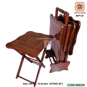 Folding Picnic Table Brass Work 4 Pcs Set