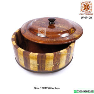 Wooden Hotpot Large Tukri with Stand
