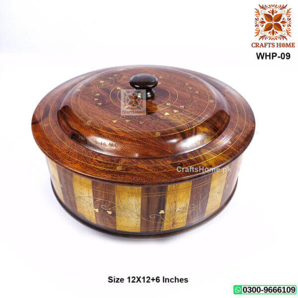 Wooden Hotpot Large Tukri with Stand