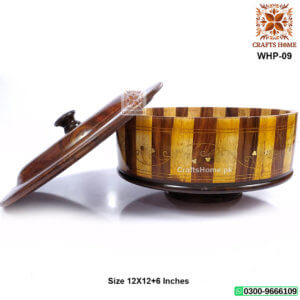 Wooden Hotpot Large Tukri with Stand