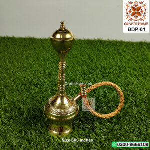 Brass Hookah - Home Decor Handcrafted Decorative Hookah - Medium