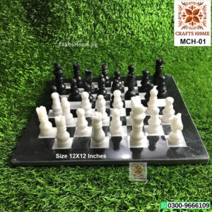 Marble Chess Game Set - Handmade in Pakistan - 12x12