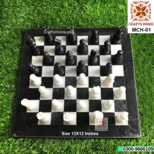 Marble Chess Game Set - Handmade in Pakistan - 12x12