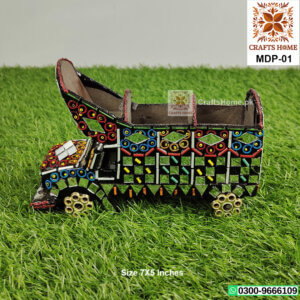 Mirror Art Work Truck - Table Decor Handcrafted Mirror work truck - Medium
