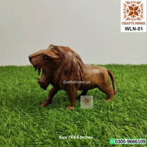 Lion Handmade Wooden Decorative Show Piece - Small