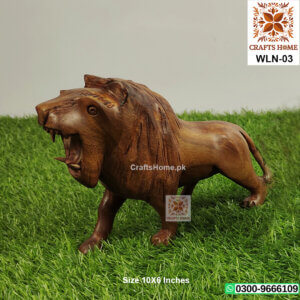 Lion Handmade Wooden Decorative Show Piece - Large