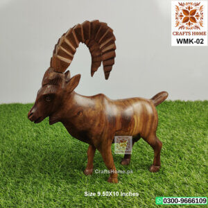 Markhor Handmade Wooden Decorative Show Piece - Medium