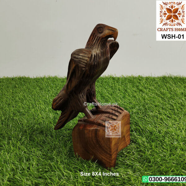 Baaz Eagle Handmade Wooden Decorative Show Piece - Medium