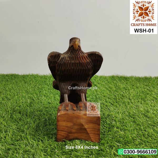 Baaz Eagle Handmade Wooden Decorative Show Piece - Medium