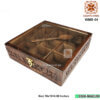Wooden Masala Spice Box Nine 9 Portion with Spoon