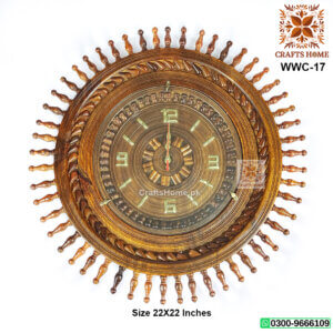 Wooden Round Wall Clock Large
